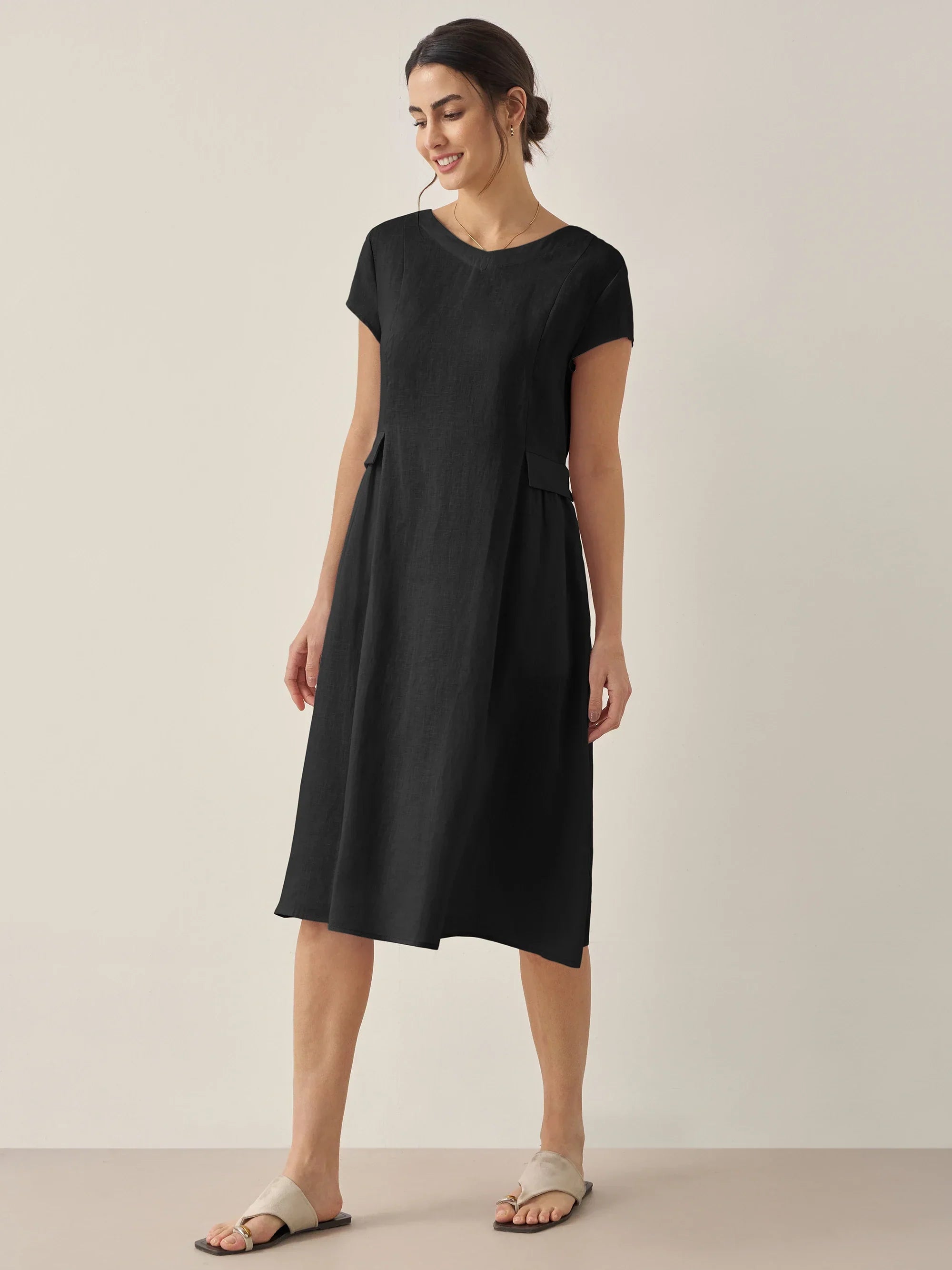 ALEXA | Natural Summer V-Neck Dress