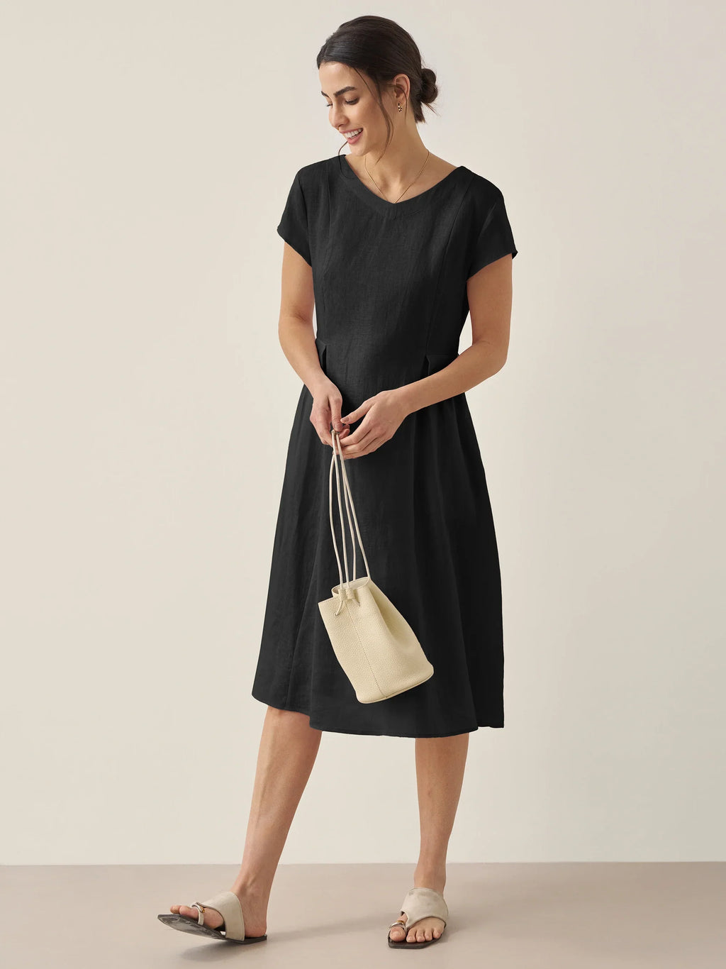 ALEXA | Natural Summer V-Neck Dress