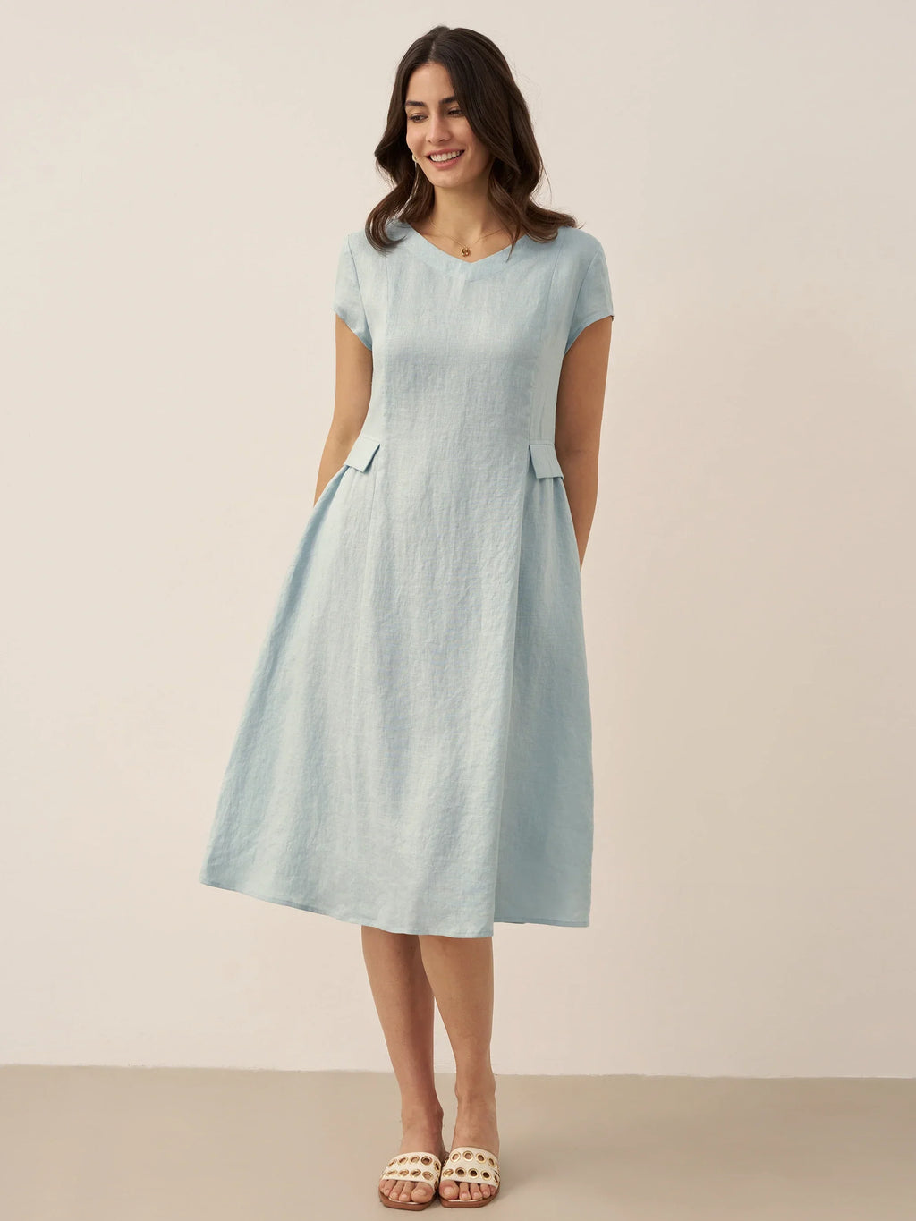 ALEXA | Natural Summer V-Neck Dress