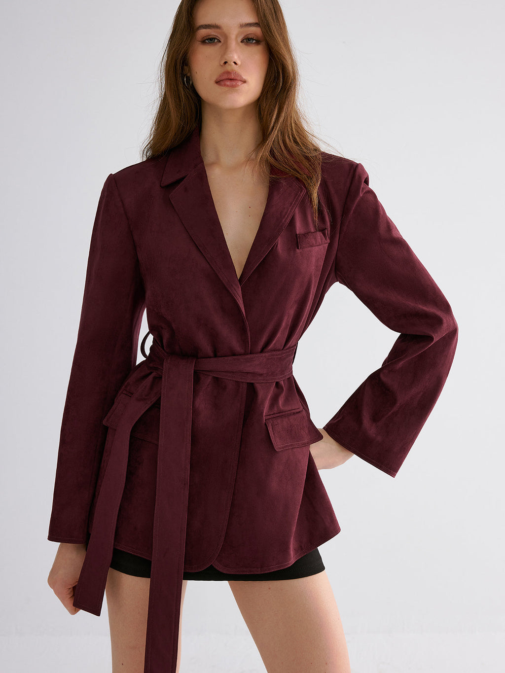 Minimal Belted Blazer