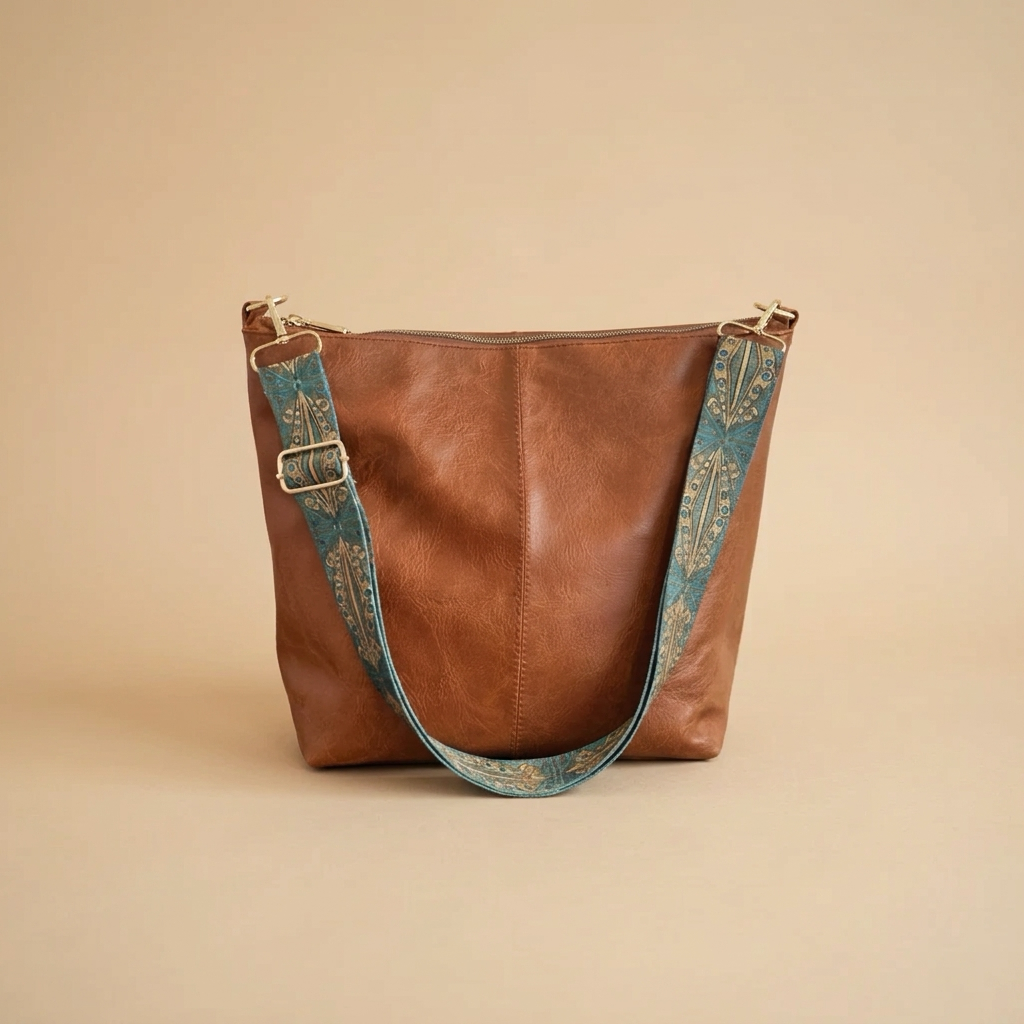Margot | Vintage Shoulder Bag with Woven Strap