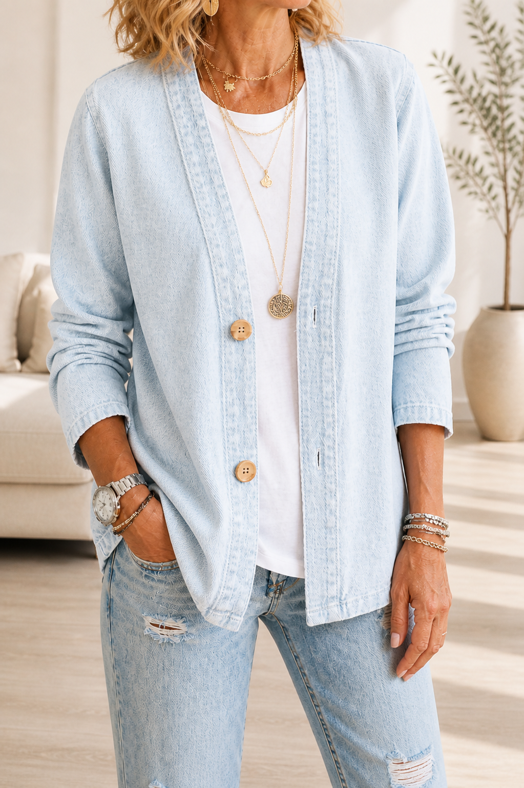 Alice | Women's Casual Denim Cardigan