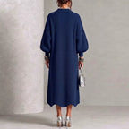 Women’s Elegant Button-Front Knit Dress