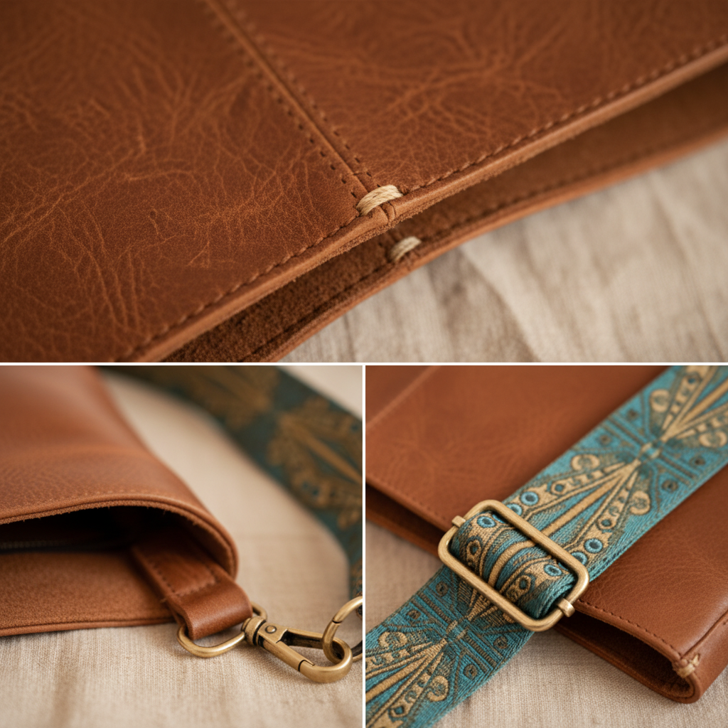 Margot | Vintage Shoulder Bag with Woven Strap