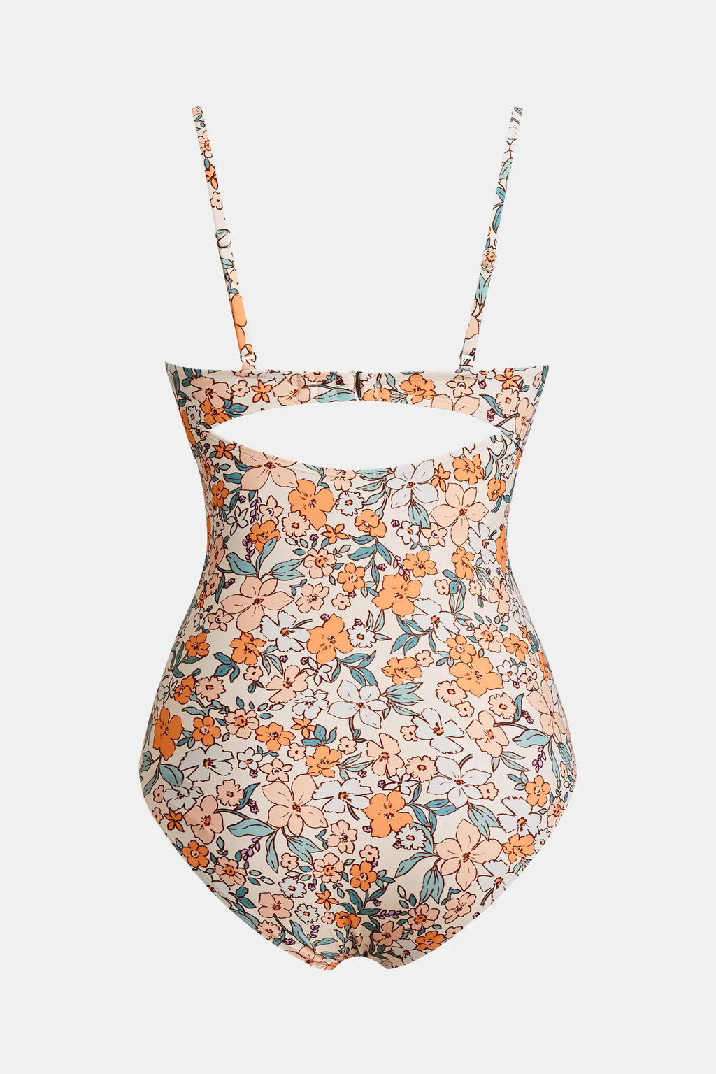 Yellow Ditsy Wrapped Cutour One-Piece