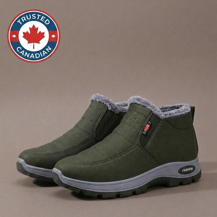 Sianna™ | Quilted Waterproof Slip-On Ankle Boots Green